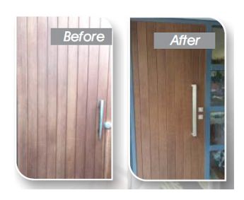 Eurowood door before and after